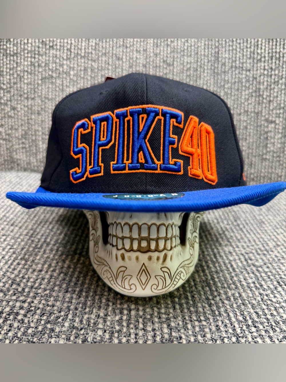 Nike Air Jordan Spike 40 Snapback Hat Black Blue Orange Spike Lee 40 Acres OSFA